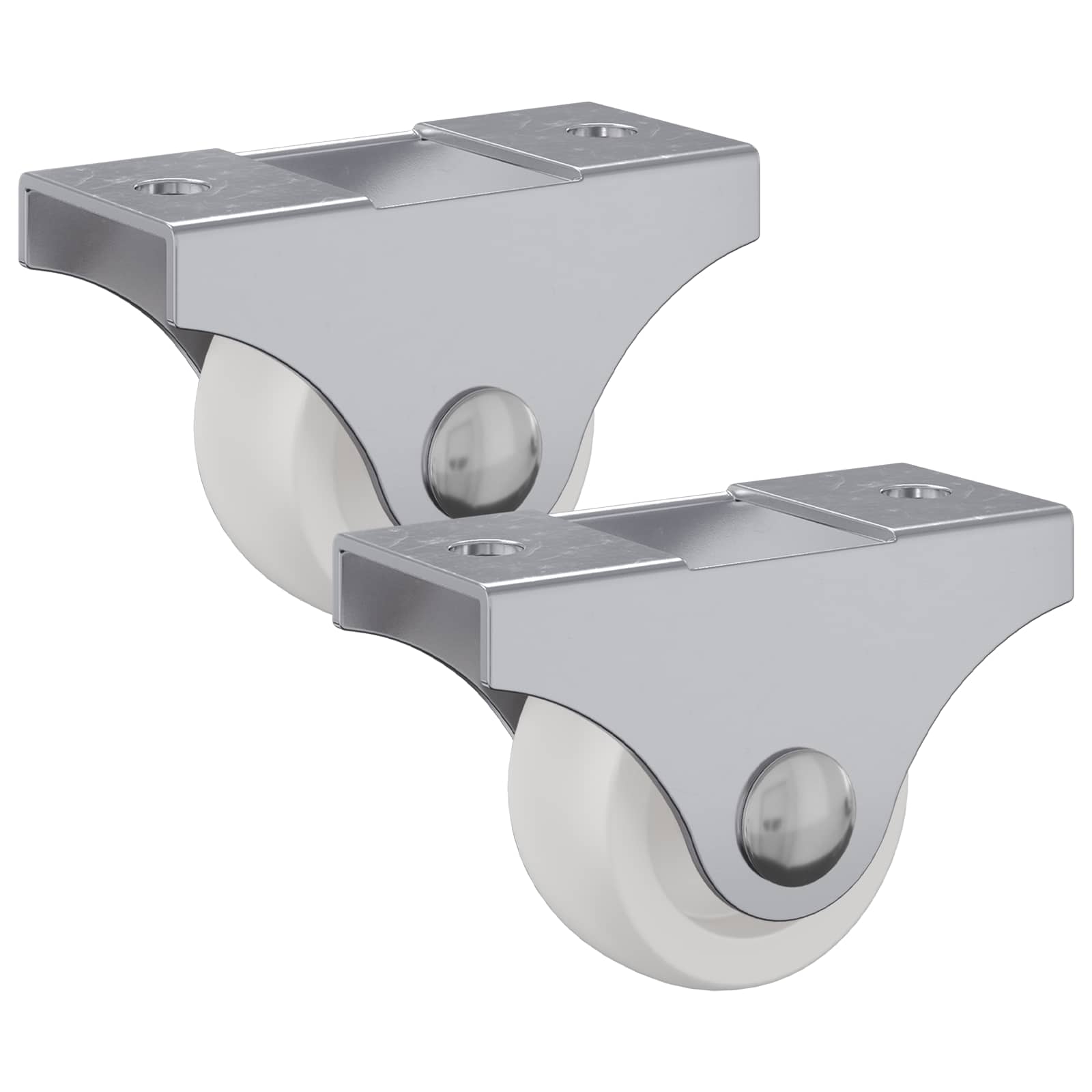 Bockrolle 2 pcs Weiß 42 x 11,5 x 29 mm Eisen