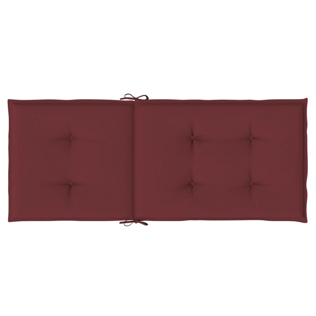 Hochlehner-Auflagen 2 Stk. Melange Anthrazit 120x50x7cm Stoff