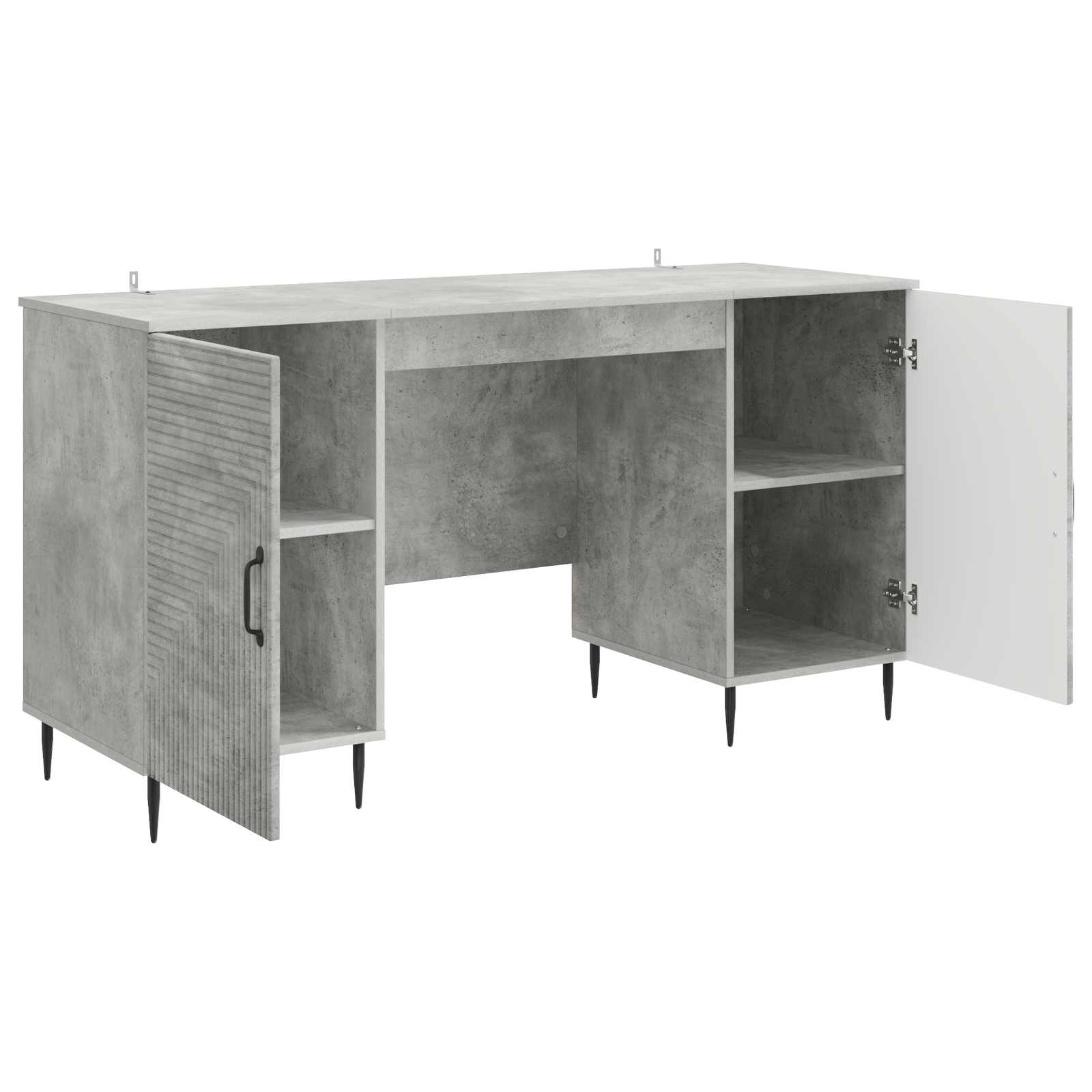Schreibtisch mit Regal Schwarz 142,5 x 50 x 75 cm Holzwerkstoff