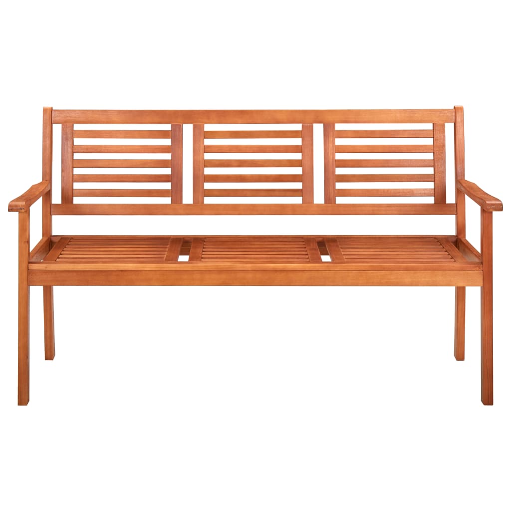 Gartenbank 2-Sitzer 120 cm Massivholz Eukalyptus