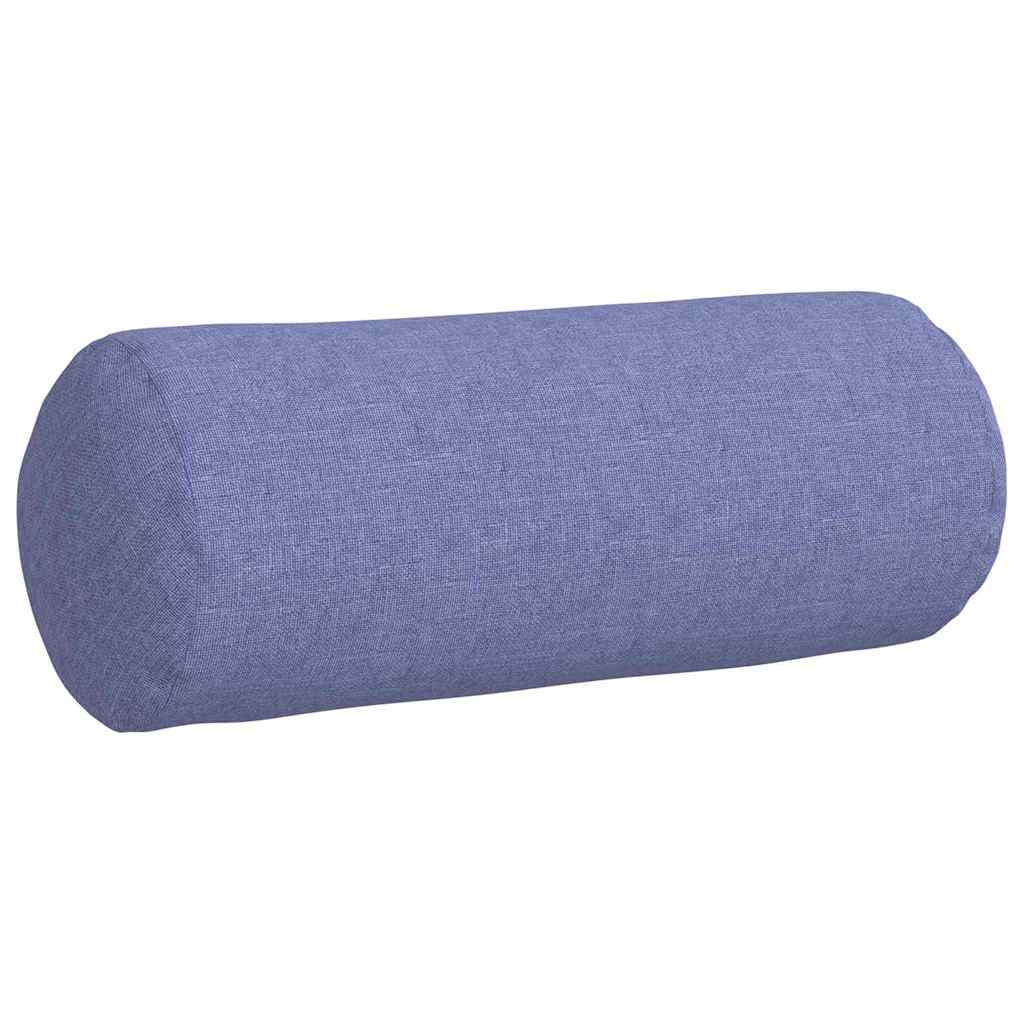 Bolsterkissen 2 Stück Hellgrau Ø 15 x 40 cm Stoff