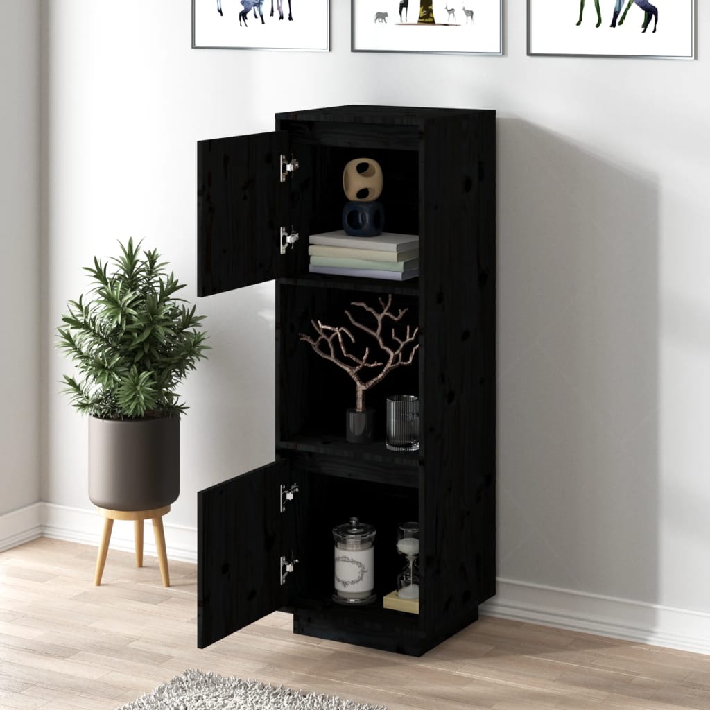 Highboard 38x35x117 cm Massivholz Kiefer