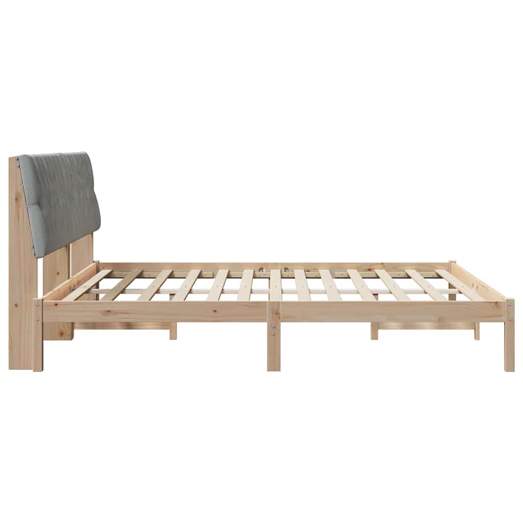 Bettgestell mit gepolstertem Kopfteil Braun 200 x 200 cm