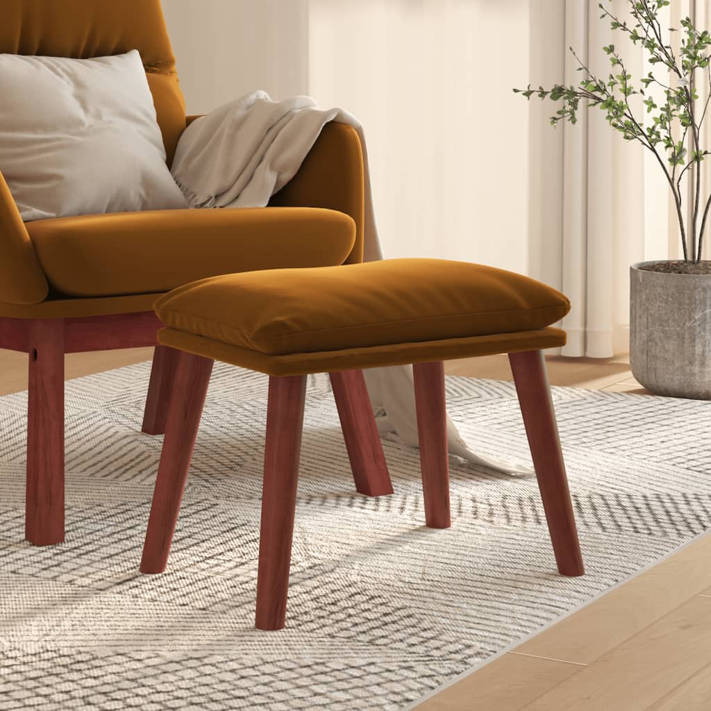 Fußhocker Hellgrau 45x29,5x35 cm Samt