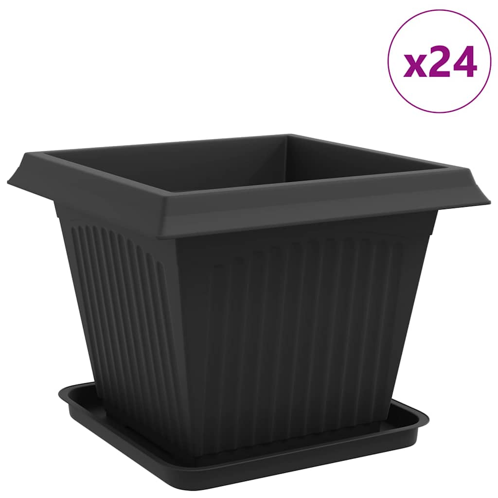 Blumentöpfe 6 pcs Ziegelrot 20 x 20 x 16 cm Kunststoff