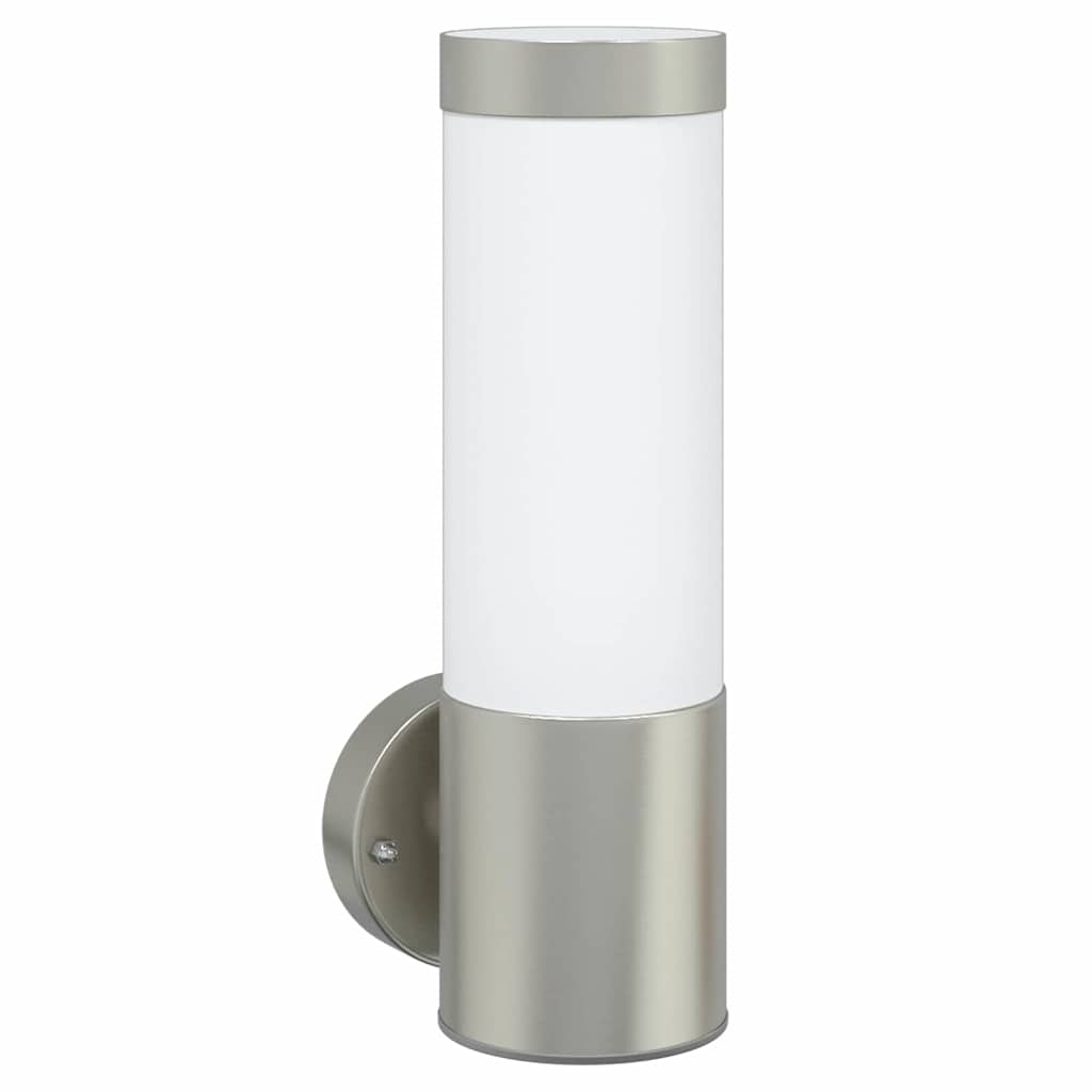 Außenwandleuchte Silber 12 x 8,5 x 27 cm Edelstahl und Plastik