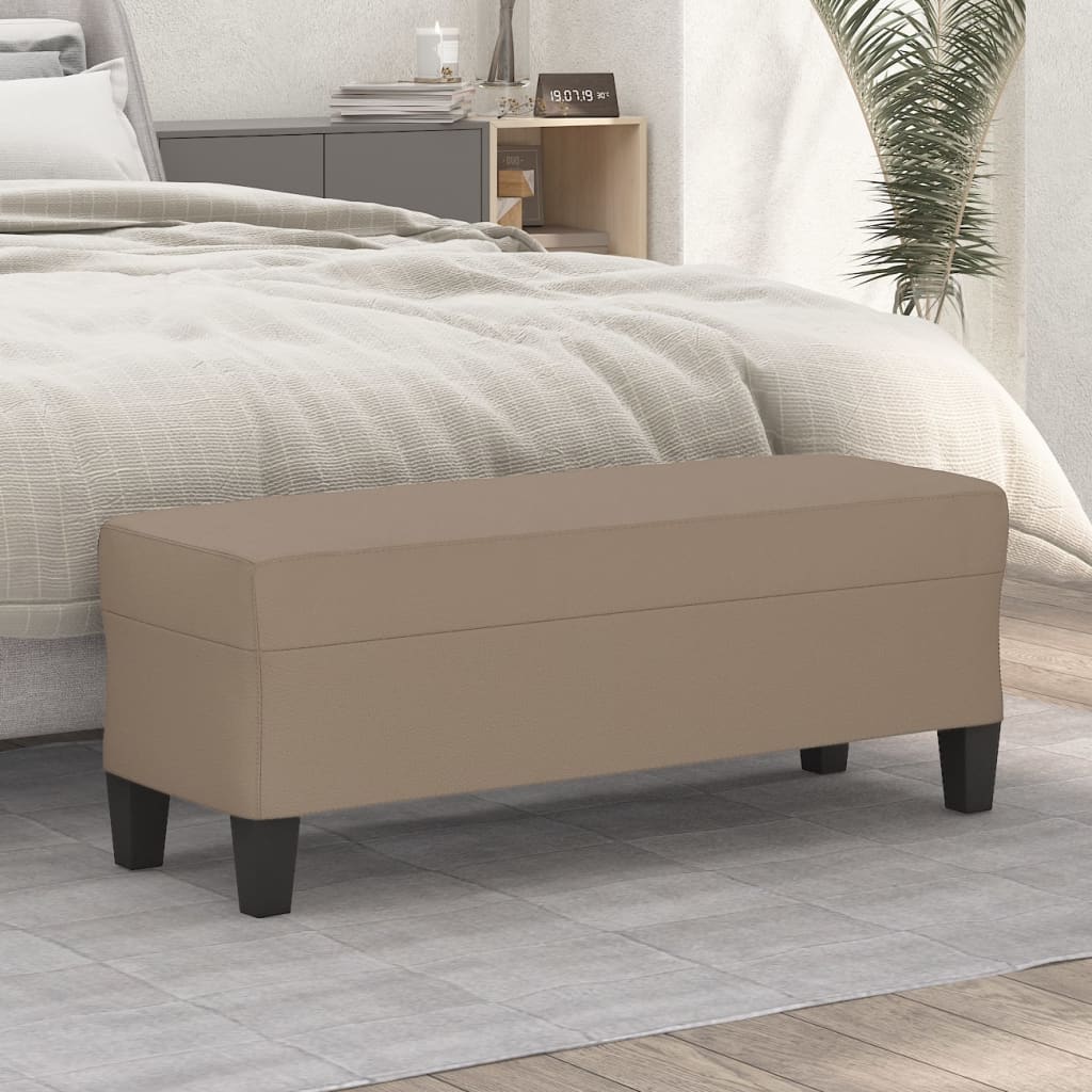 Sitzbank Schwarz 70x35x41 cm Kunstleder