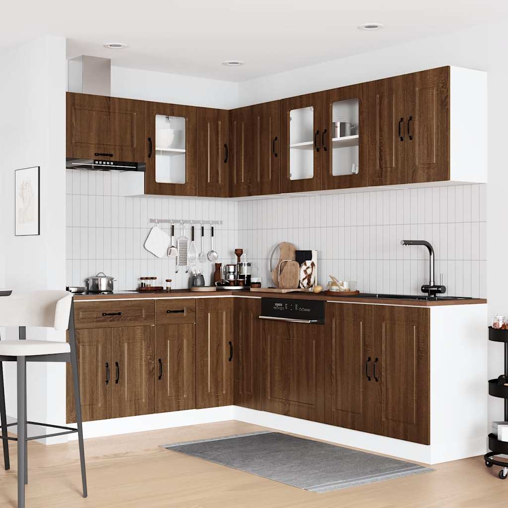 11-tlg. Küchenschrank-Set Kalmar Weiß Holzwerkstoff