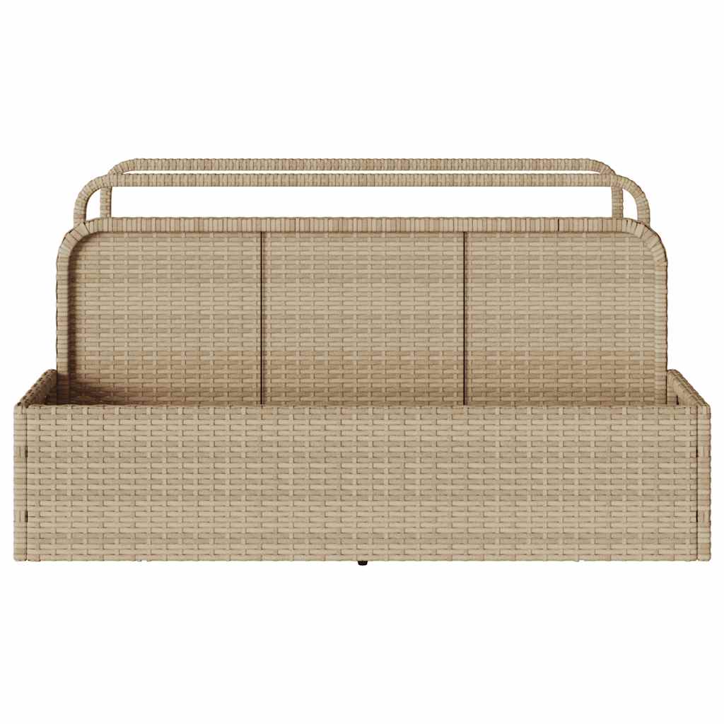 Pool Aufbewahrungsbehälter Schwarz 110x100x57 cm Poly Rattan