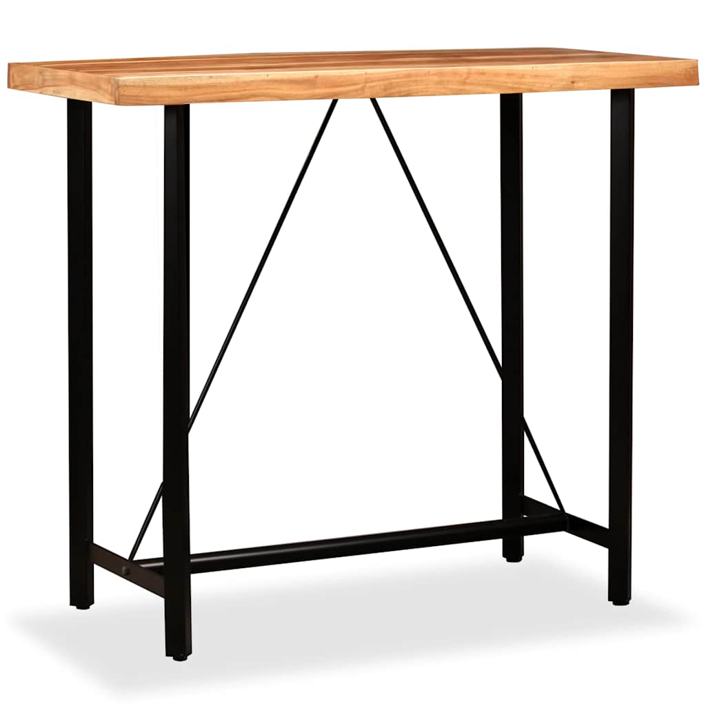 Bar-Set 3-tlg. Akazie Massivholz, Echtleder und Canvas