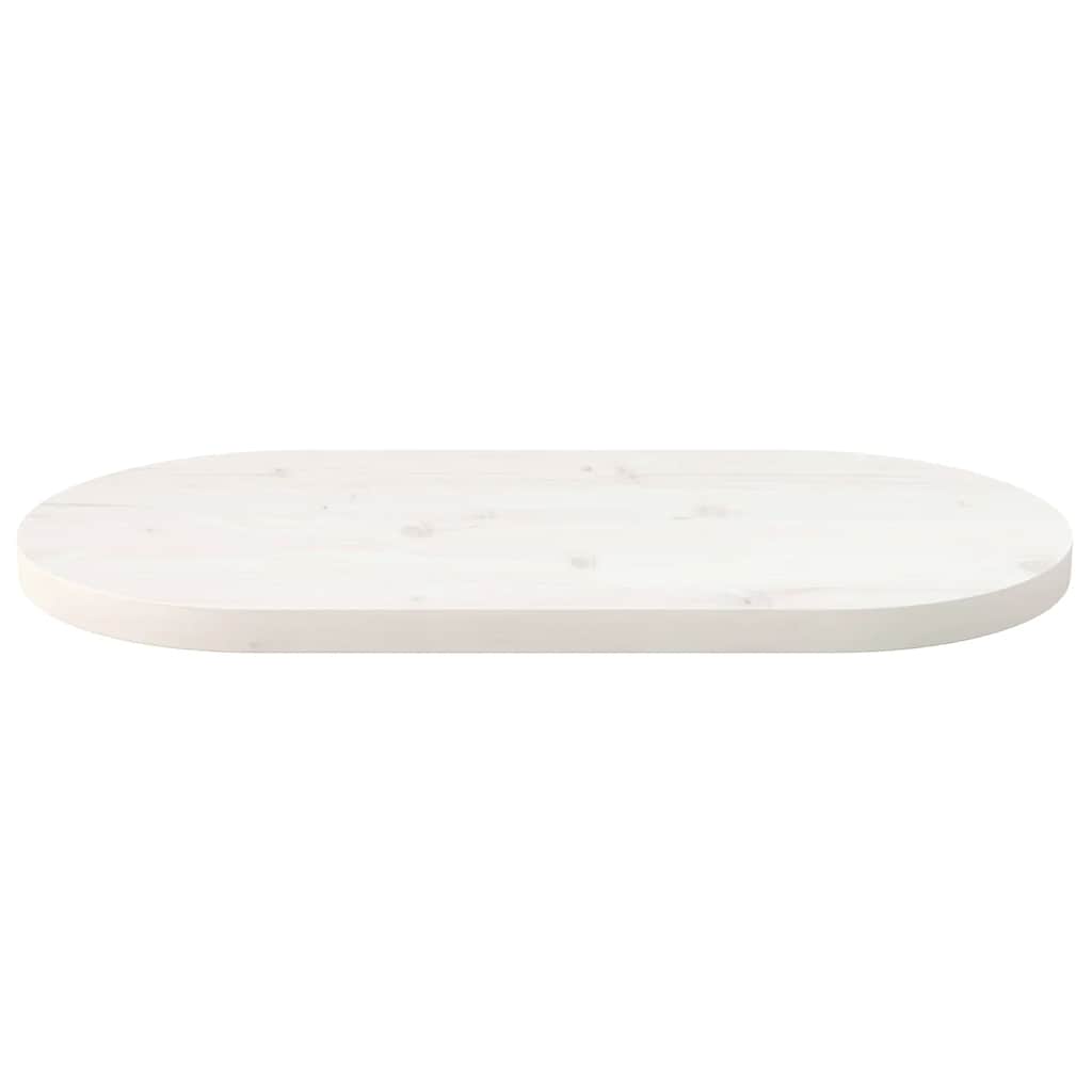 Tischplatte 60x30x2,5 cm Massivholz Kiefer Oval