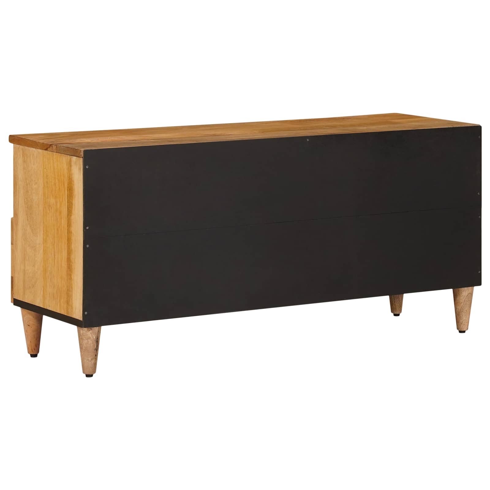 TV-Schränk mit Regal Walnuss 100 x 33 x 46 cm Massivholz Mango