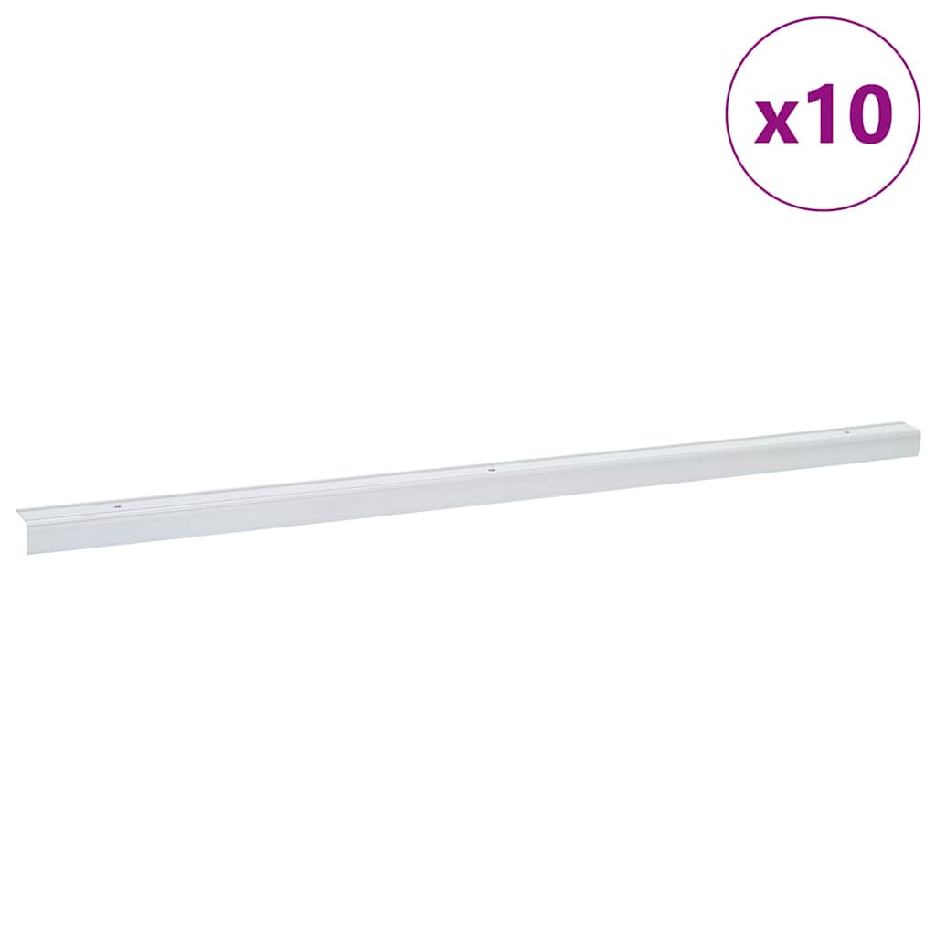 Treppenkantenprofile in L-Form 15 Stk. Aluminium 90 cm Silbern