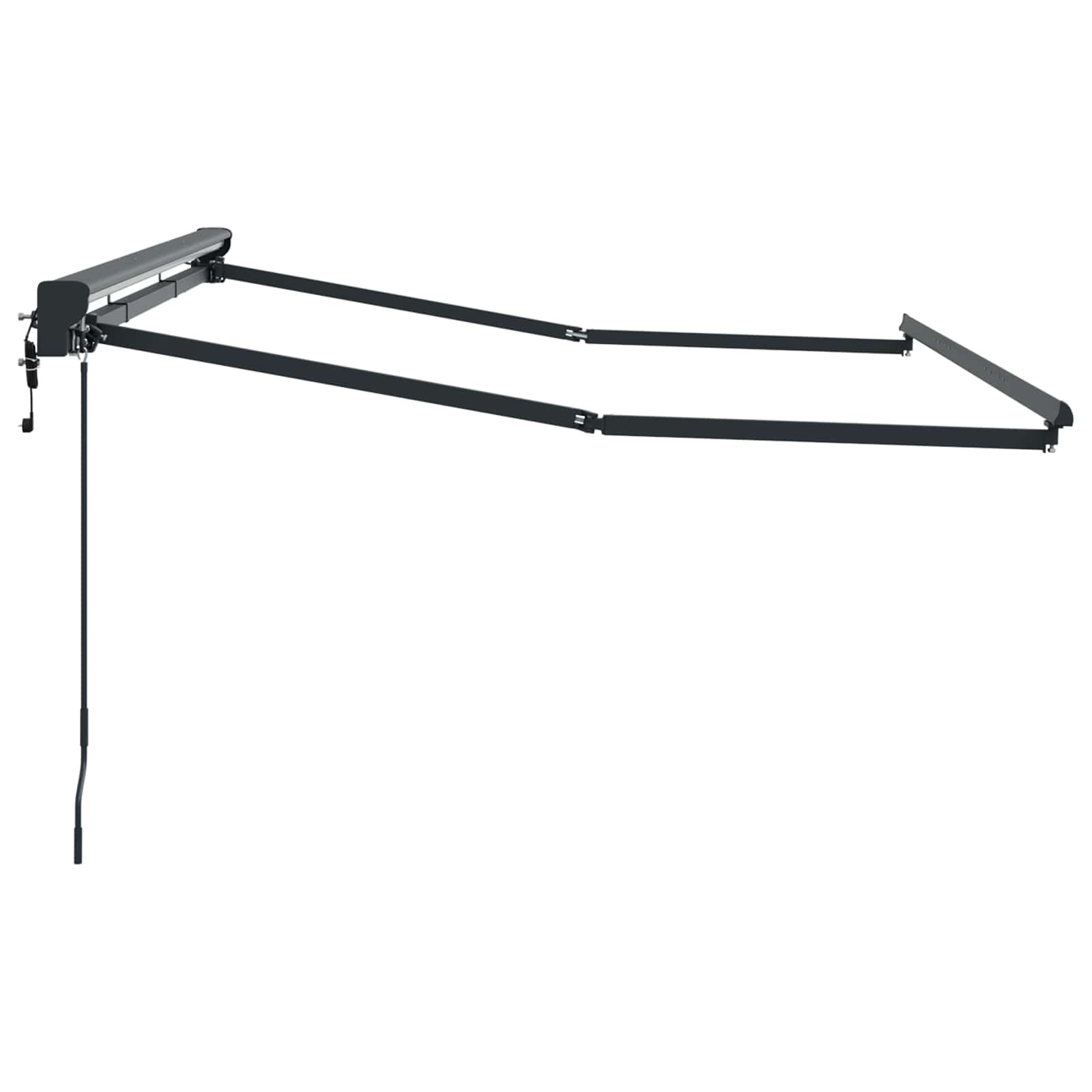 Markisenrahmen Verstellbar Weiß 2,5 x 2 m Stahl