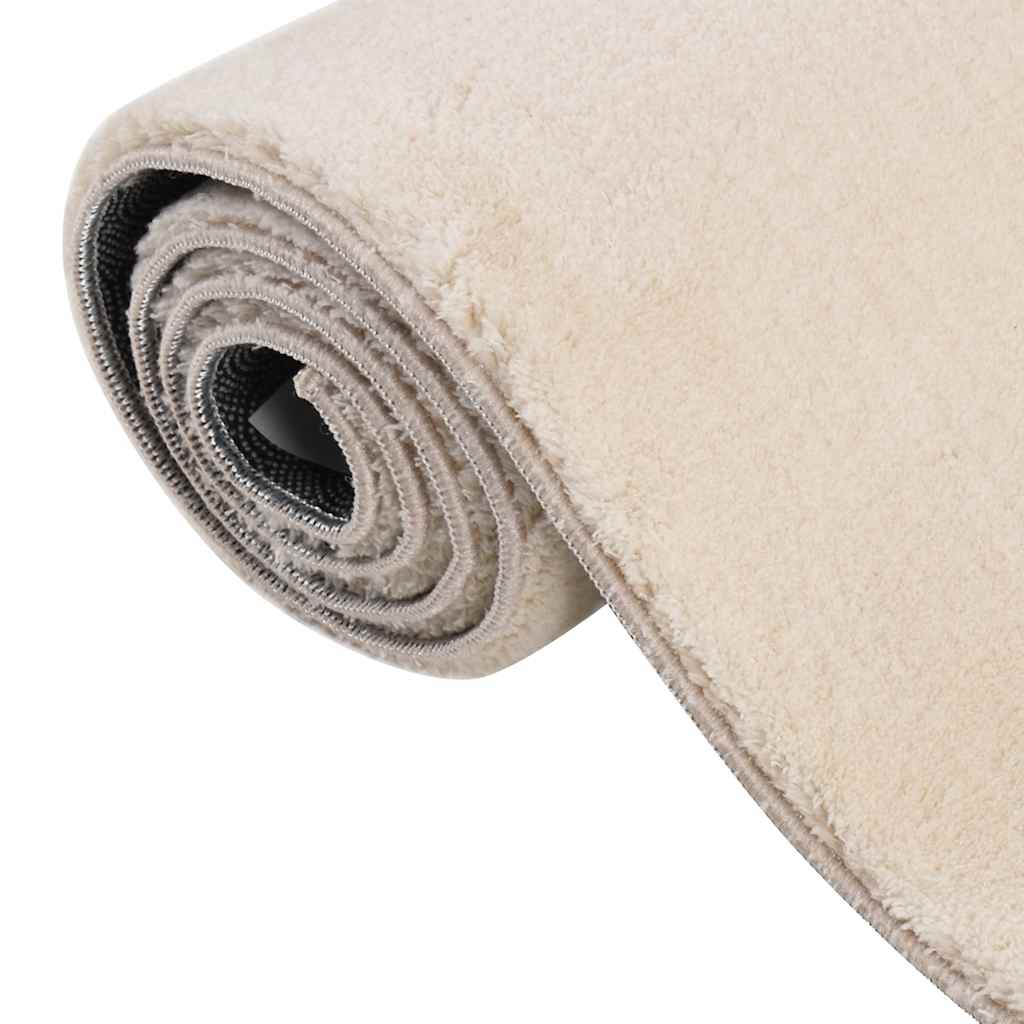 Teppich Waschbar Flauschig Kurzflor 160x230 Rutschfest Schwarz