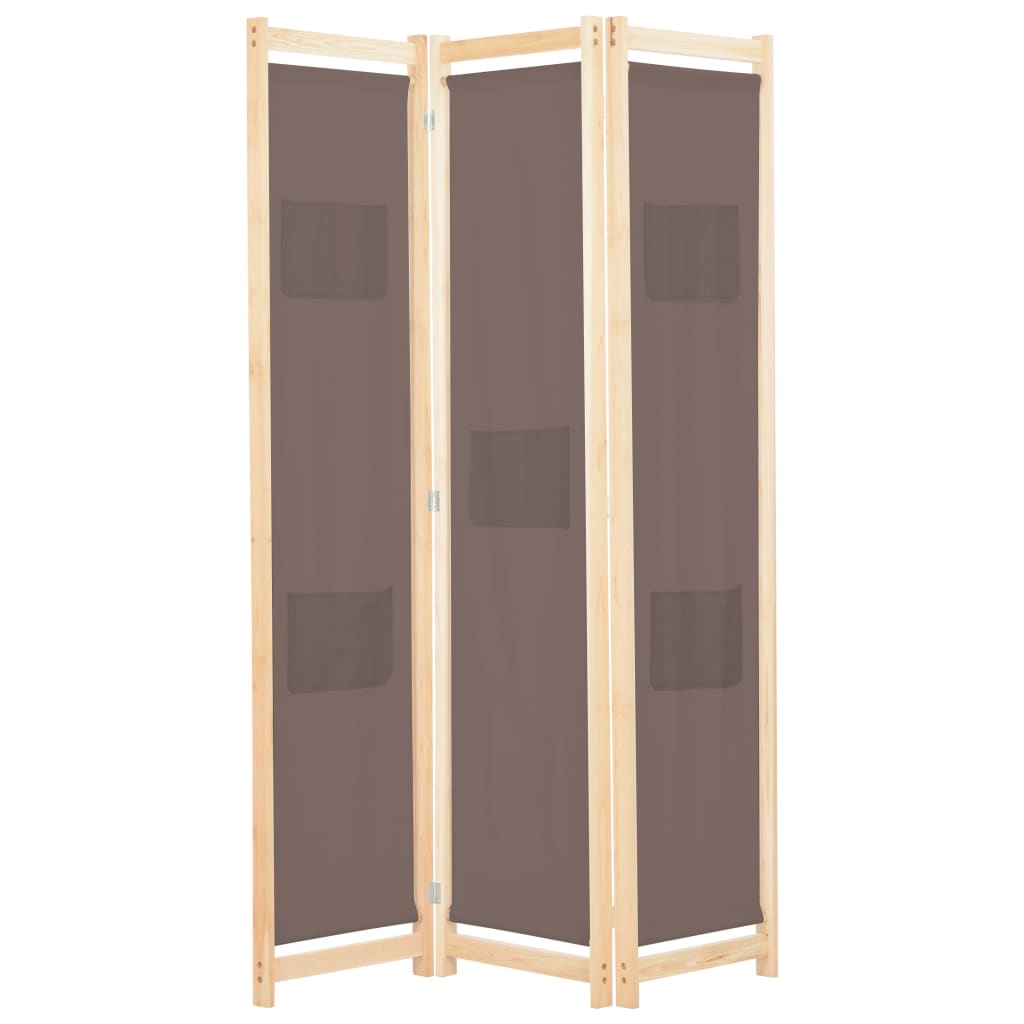 5-teiliger Raumteiler Creme 200 x 170 x 4 cm Stoff