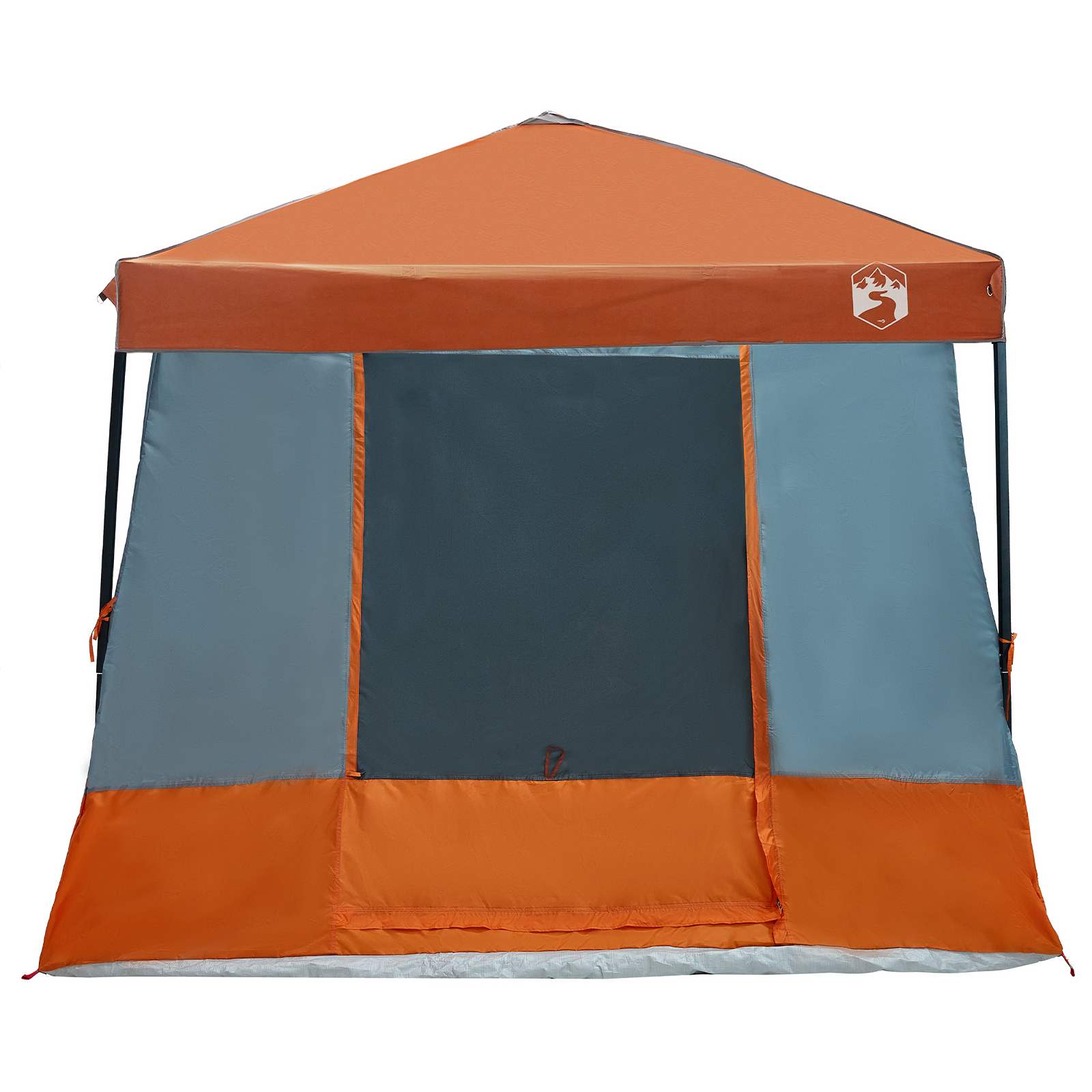 Camping-Zelt-Set mit Dach 2 pcs Blau Taffeta und Stoff