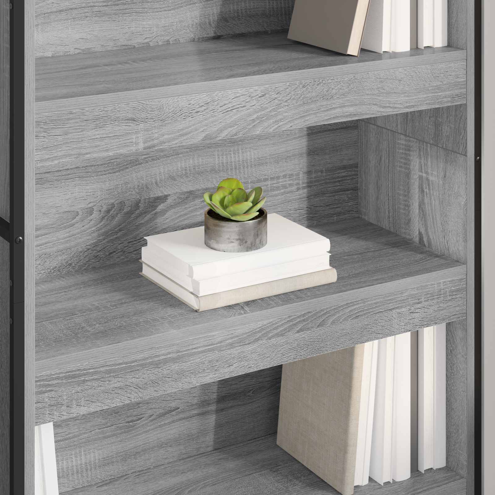 Bücherregal 2 pcs Schwarz Eichen-Optik 60 x 30 x 189,5 cm