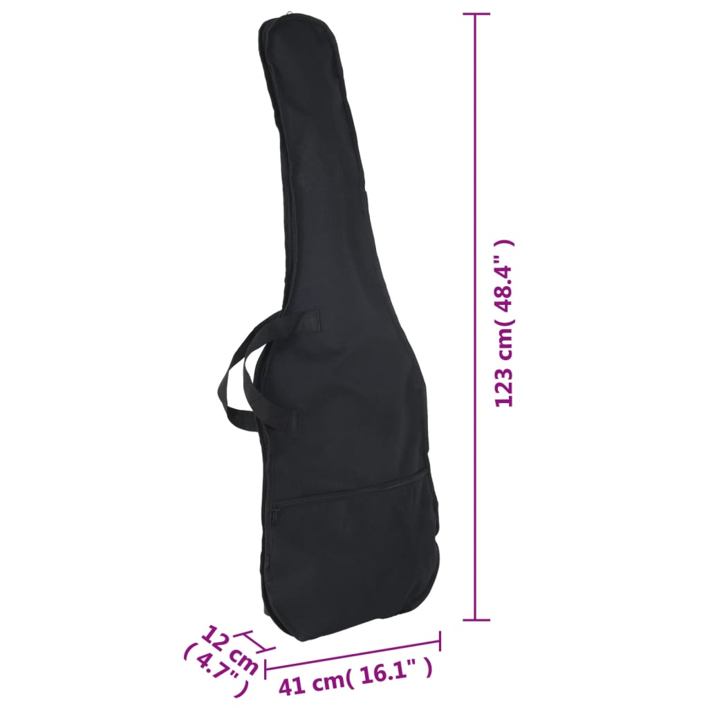 E-Bass für Anfänger mit Tasche Blau und Schwarz 4/4 46"