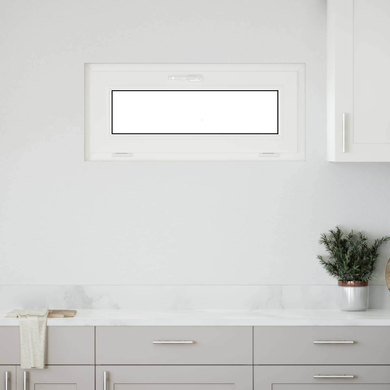 Kellerfenster RISOR 60 x 40 cm PVC und Glas Weiß