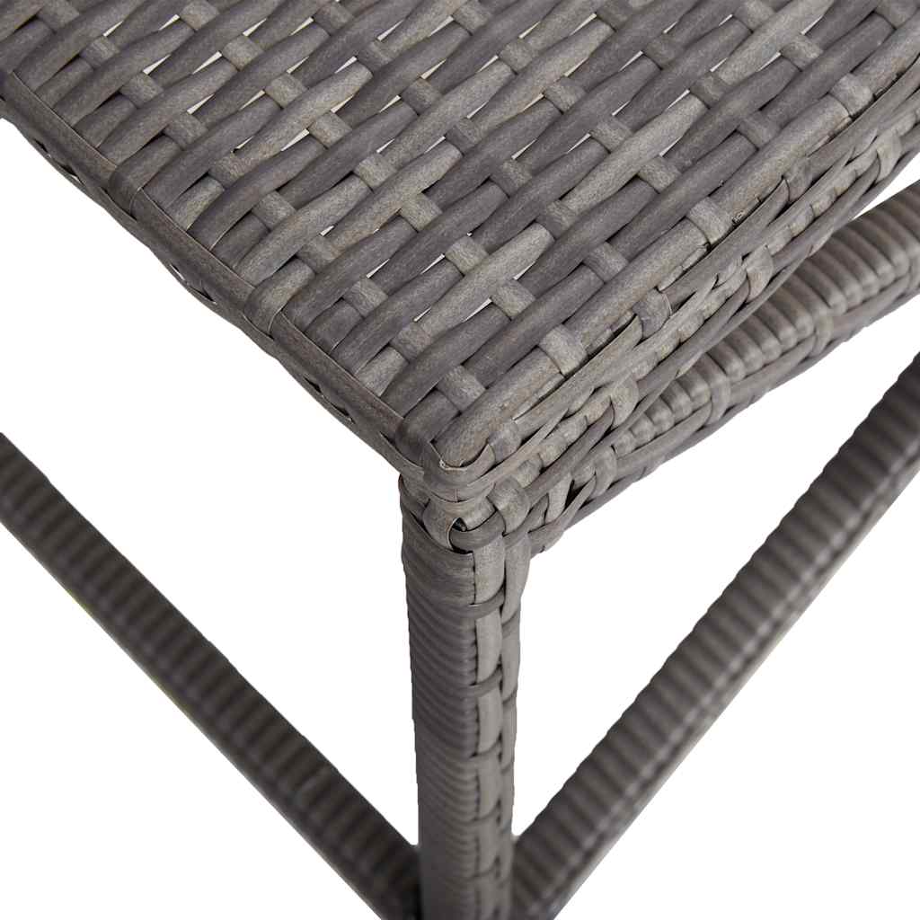 Gartenbank 120 cm Poly Rattan Schwarz