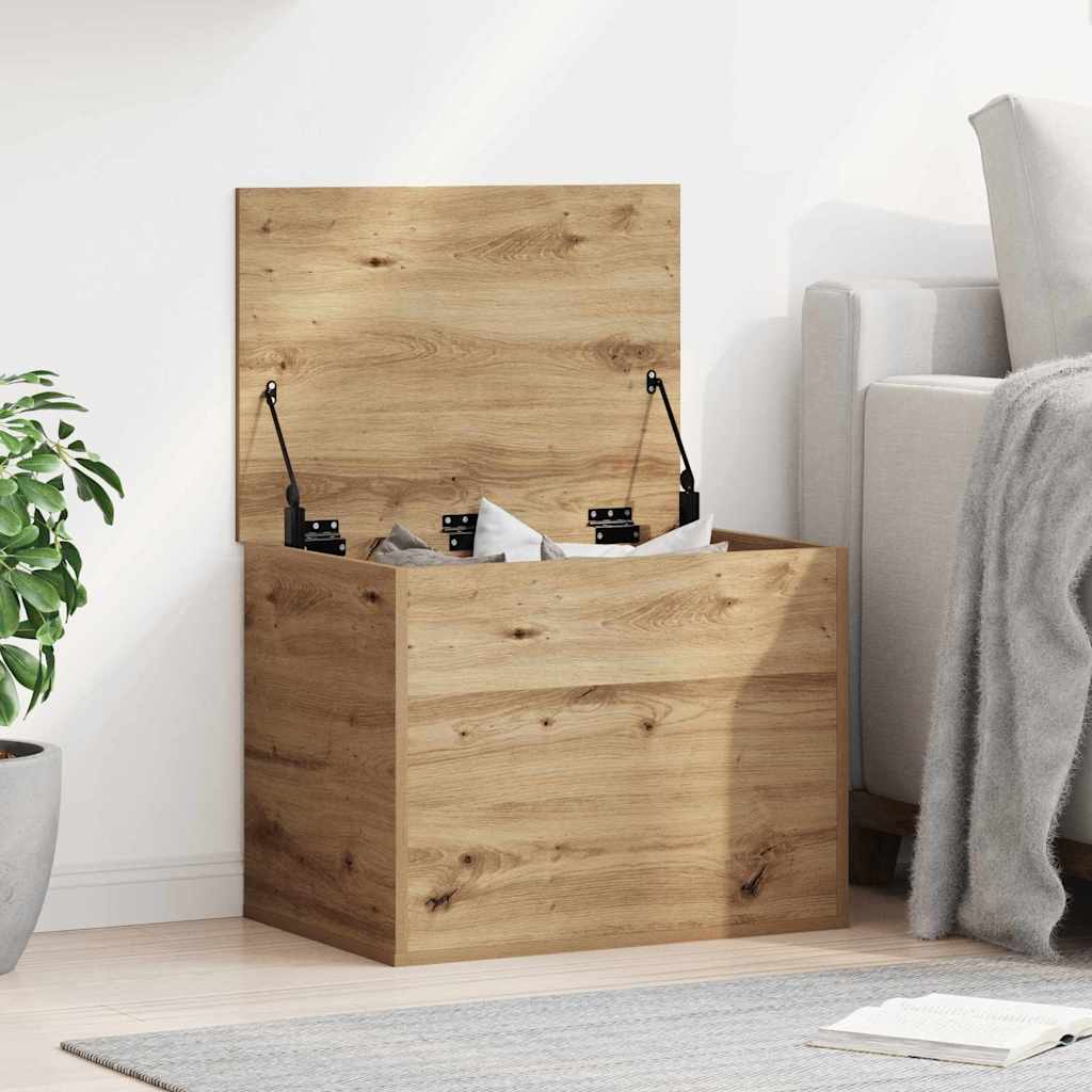 Aufbewahrungstruhe Weiß 84x42x46 cm Holzwerkstoff