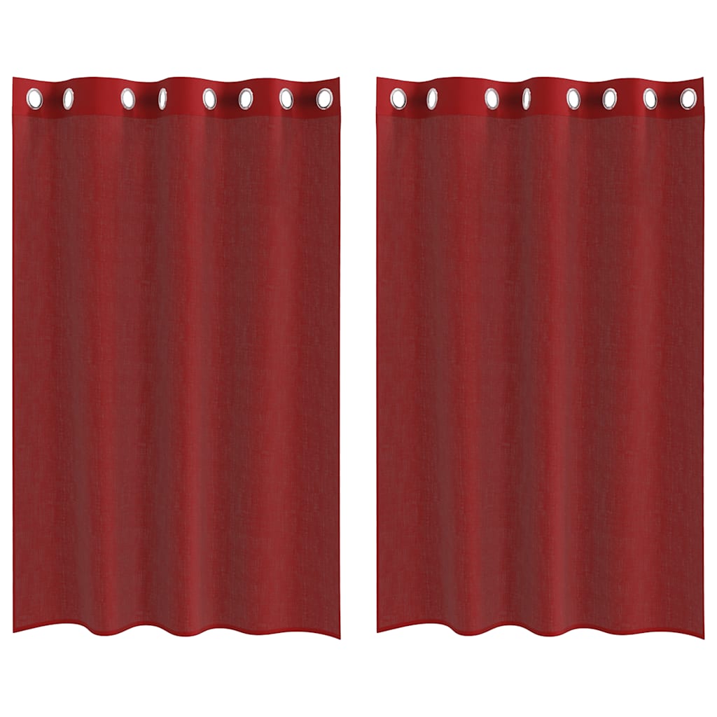 Voile Vorhänge mit Ösen 2 Stk. Apfelgrün 140x140 cm