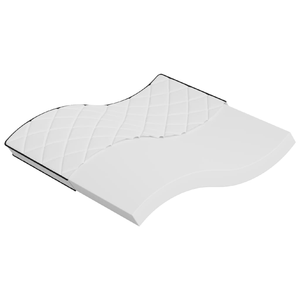 Schaumstoffmatratze für Kind Mittelweich 80 x 160 cm 16 cm Weiß