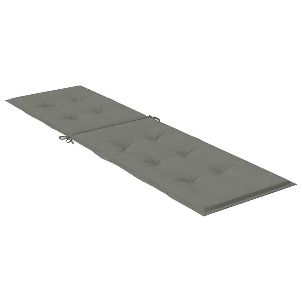 Liegestuhl-Auflage Melange Hellgrau (75+105) x 50 x 4 cm Stoff