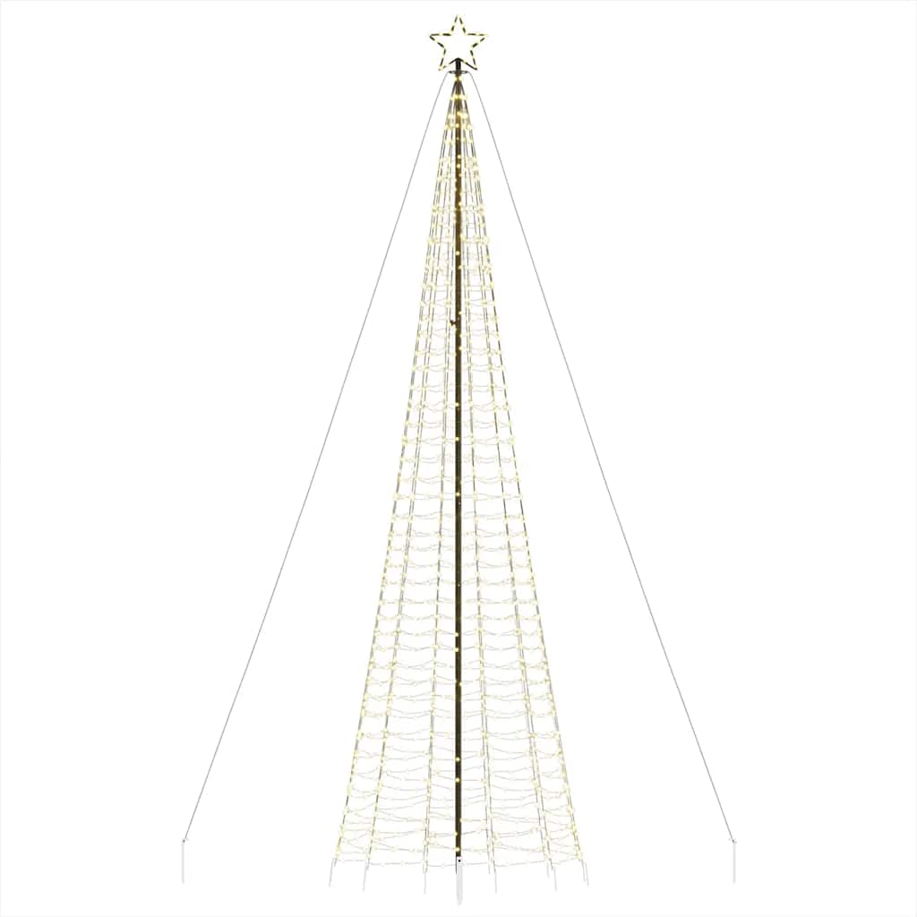 LED-Weihnachtsbaum mit Erdspießen 220 LEDs Warmweiß 180 cm