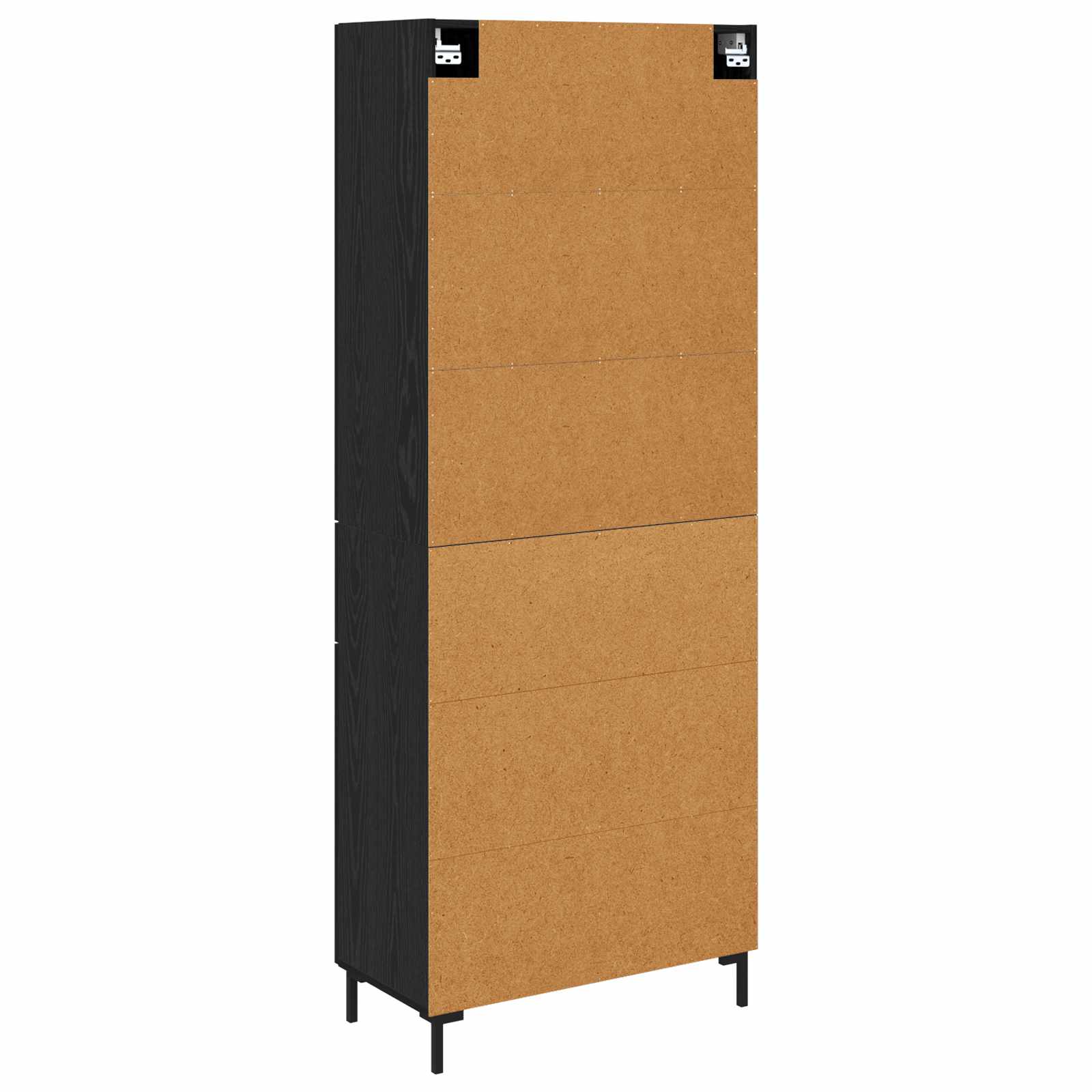 Highboard Betongrau 69,5x34x180 cm Holzwerkstoff