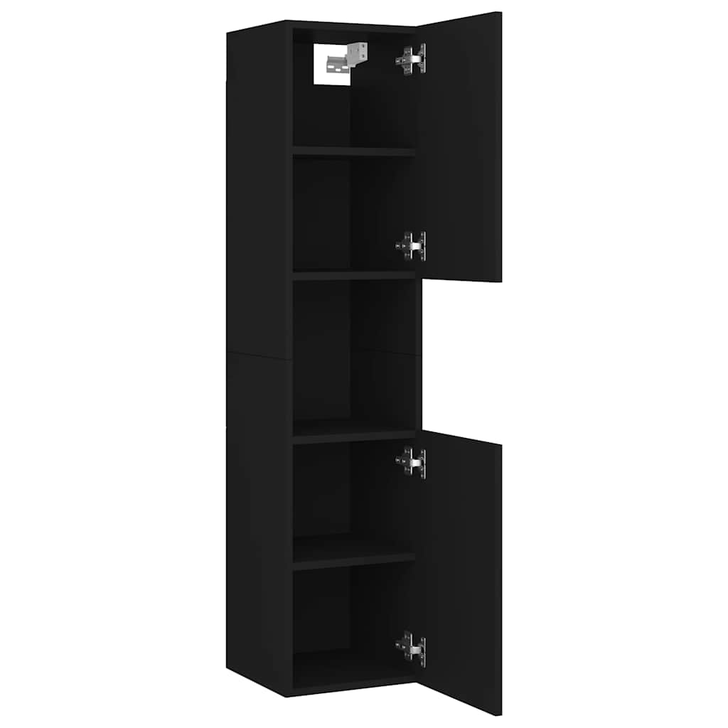 Badezimmerschrank Weiß 30x30x130 cm Holzwerkstoff