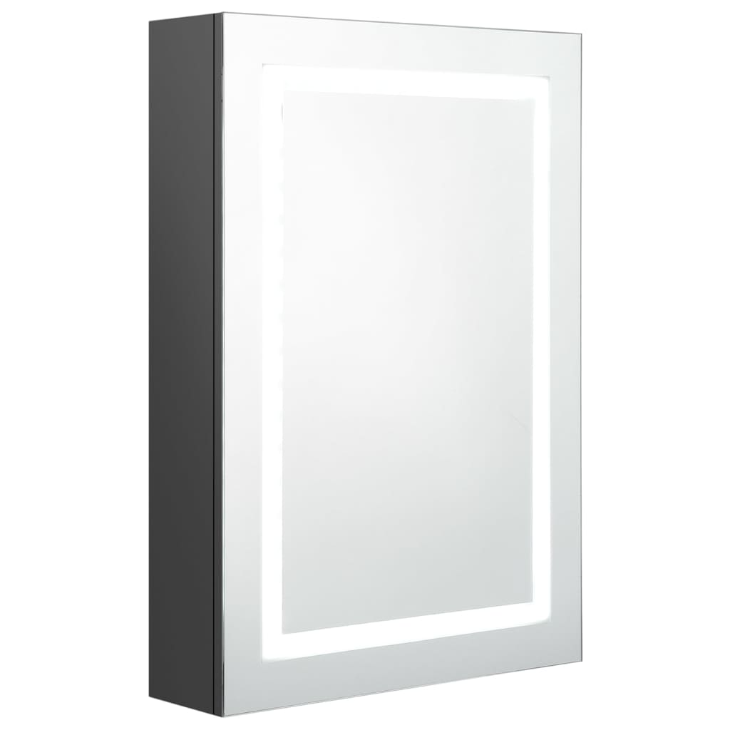 LED-Spiegelschrank fürs Bad Glänzend Weiß 50x13x70 cm
