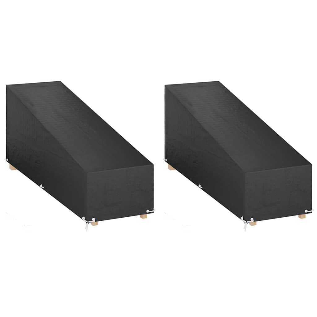 Abdeckungen für Sonnenliegen 2 Stk. 12 Ösen 205x75x40 cm