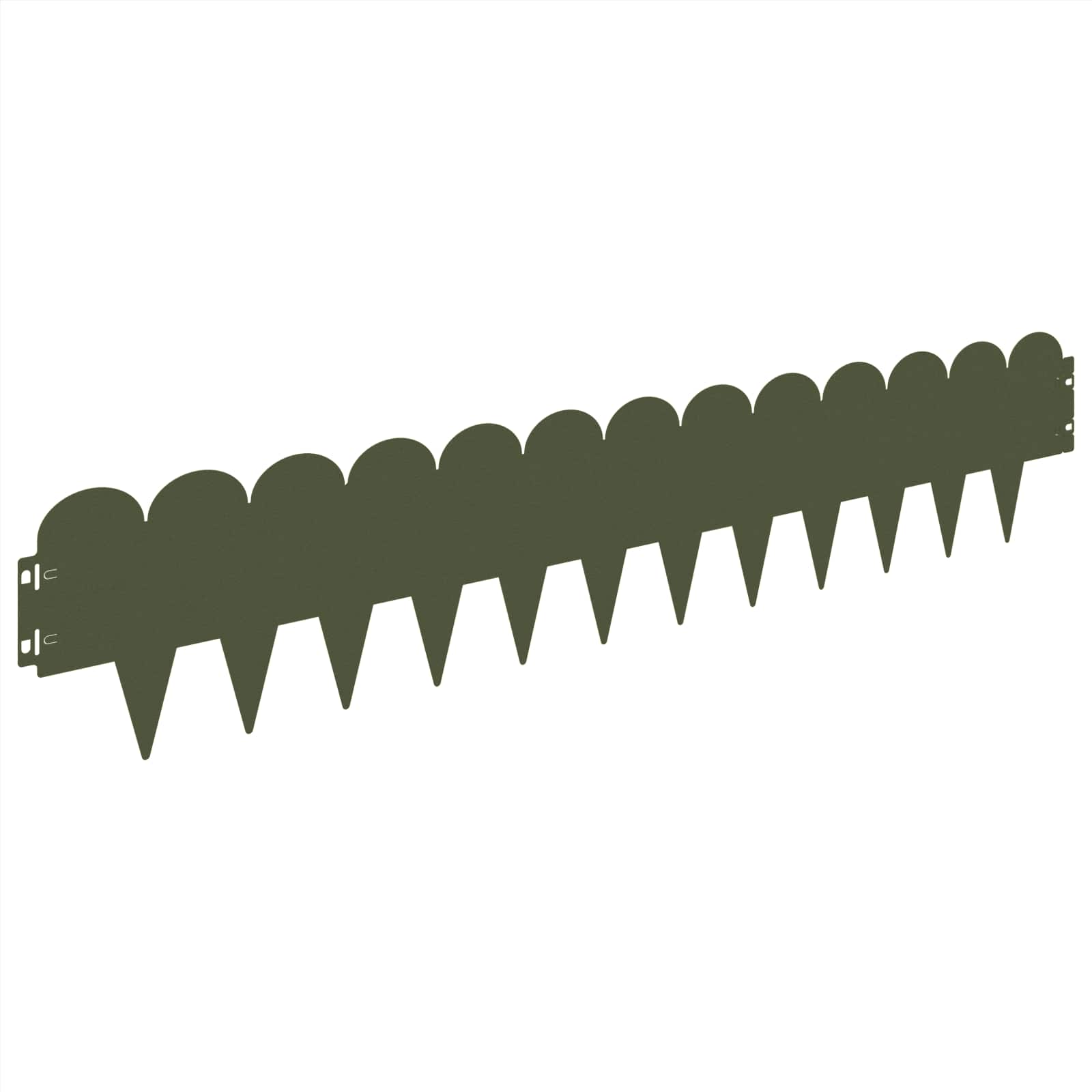 Raseneinfassung 10 pcs 103 x 15 cm Stahl Schwarz