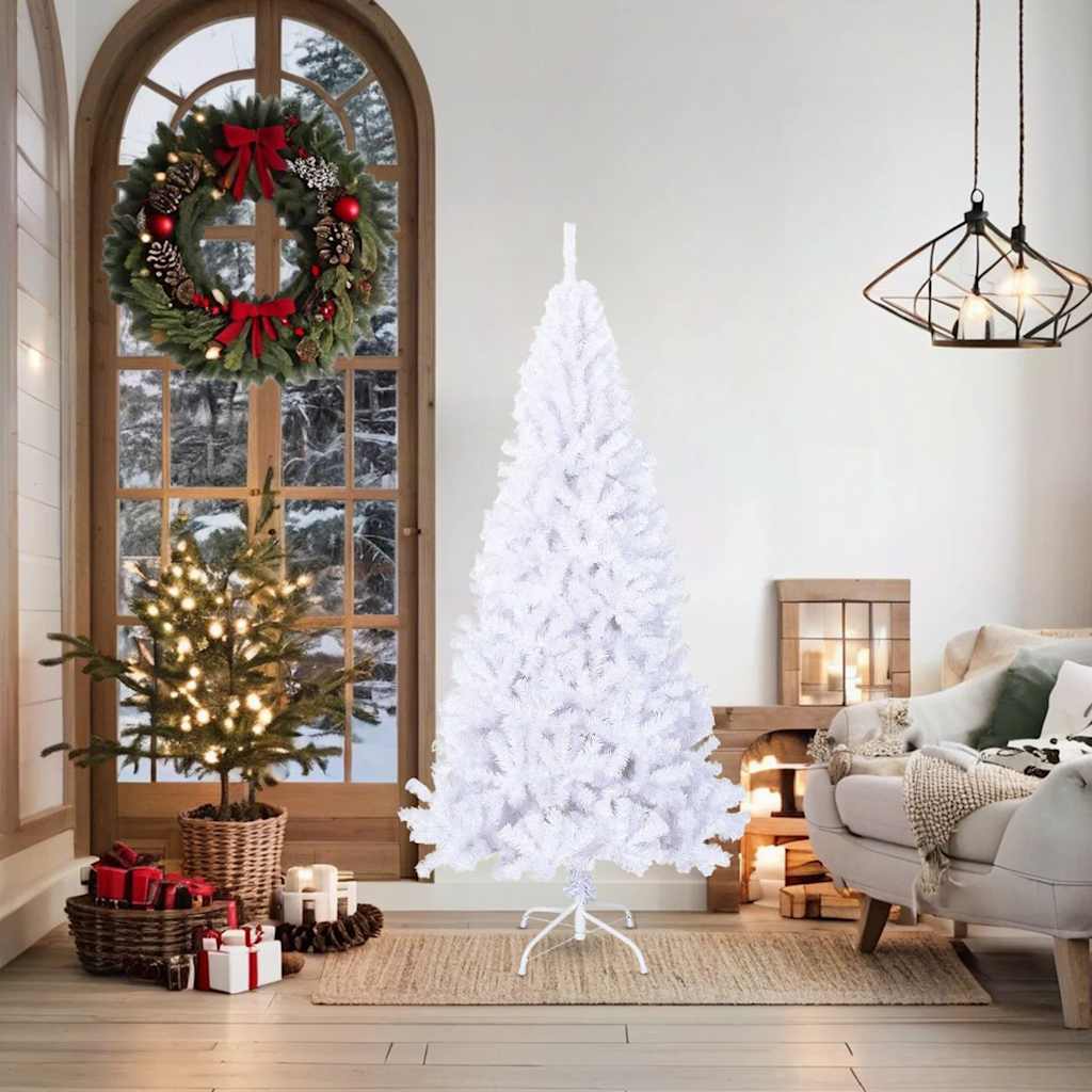 Künstlicher Weihnachtsbaum mit Dicken Zweigen Grün 150 cm PVC