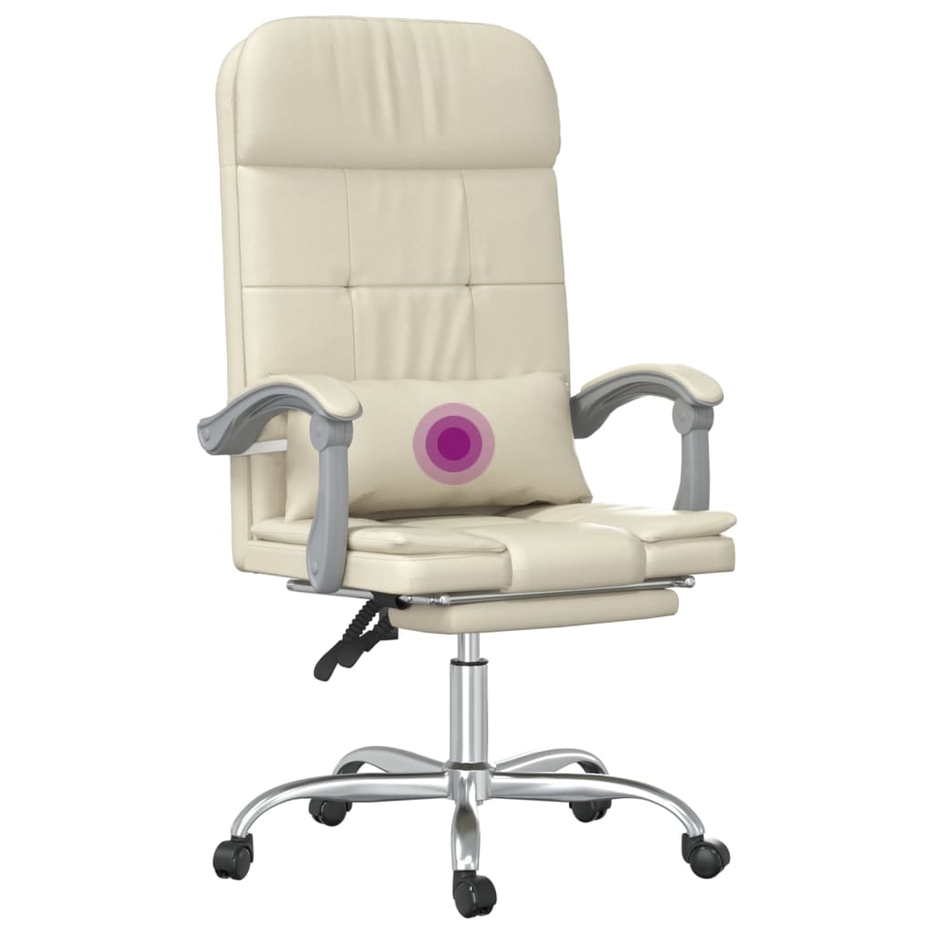 Bürostuhl mit Massagefunktion Schwarz Kunstleder