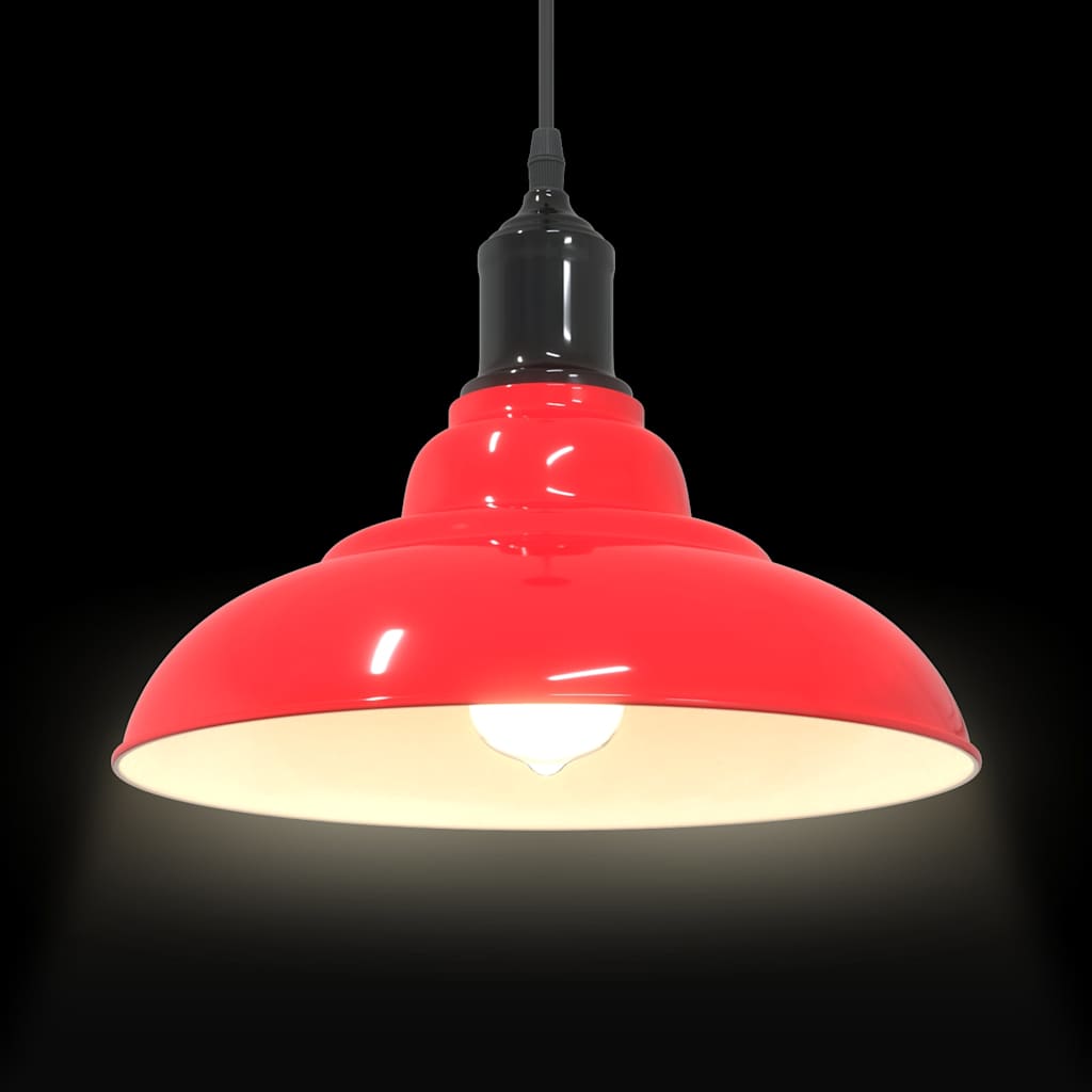 Pendelleuchte Höhenverstellbar E27 Schwarz Glänzend Ø 31 cm