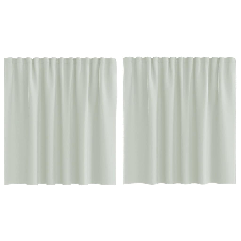 Voile Vorhänge mit Ösen 2 Stk. Apfelgrün 140x140 cm