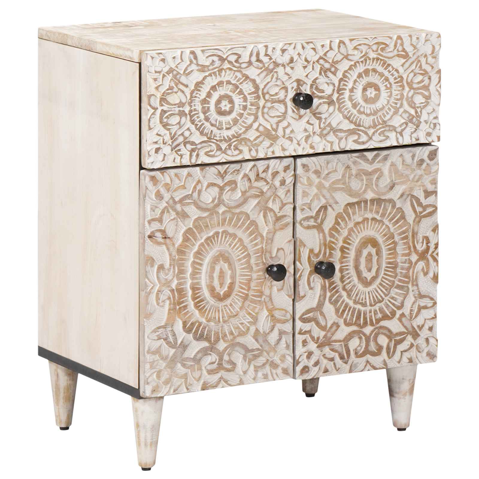Bettkasten Braun 50 x 33 x 60 cm Massivholz Mango