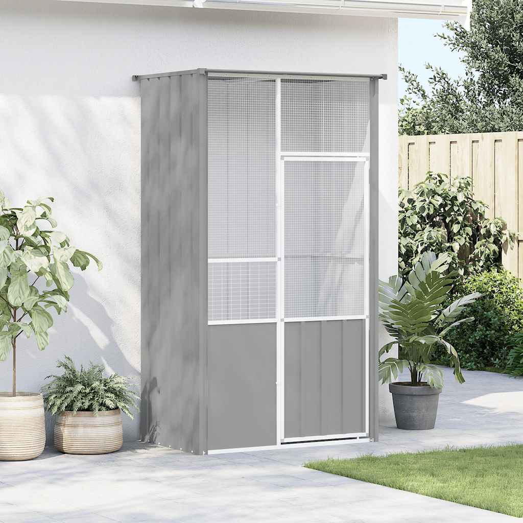 Voliere Anthrazit 115x78x200 cm Verzinkter Stahl