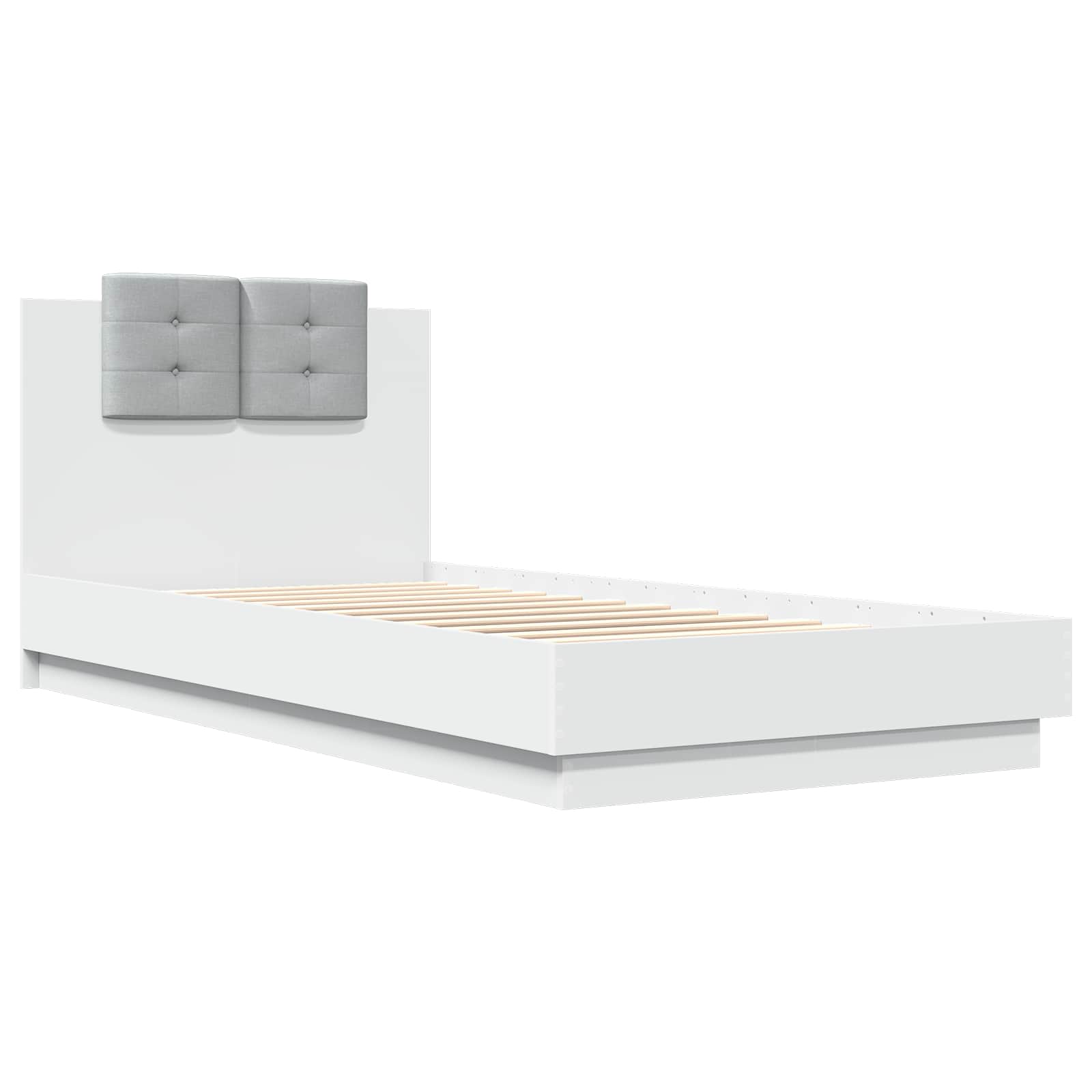 Bettgestell mit Kopfteil Grau Sonoma 180x200 cm Holzwerkstoff