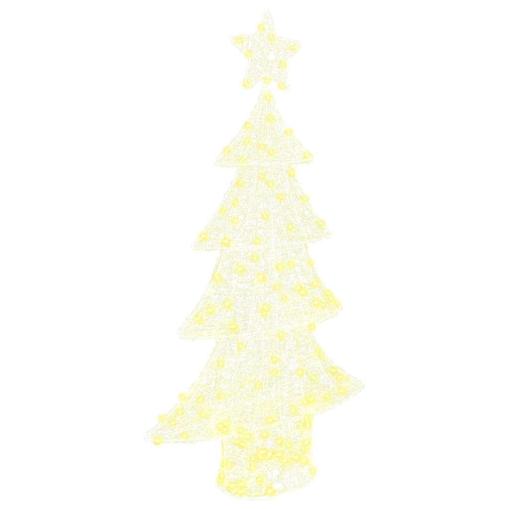 Weihnachtsbaum mit 100 LEDs Warmweiß 120 cm Acryl