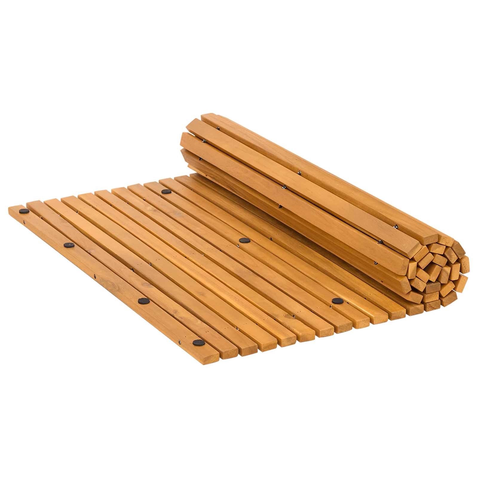 Badematte Braun 60 x 40 cm Massives Akazienholz