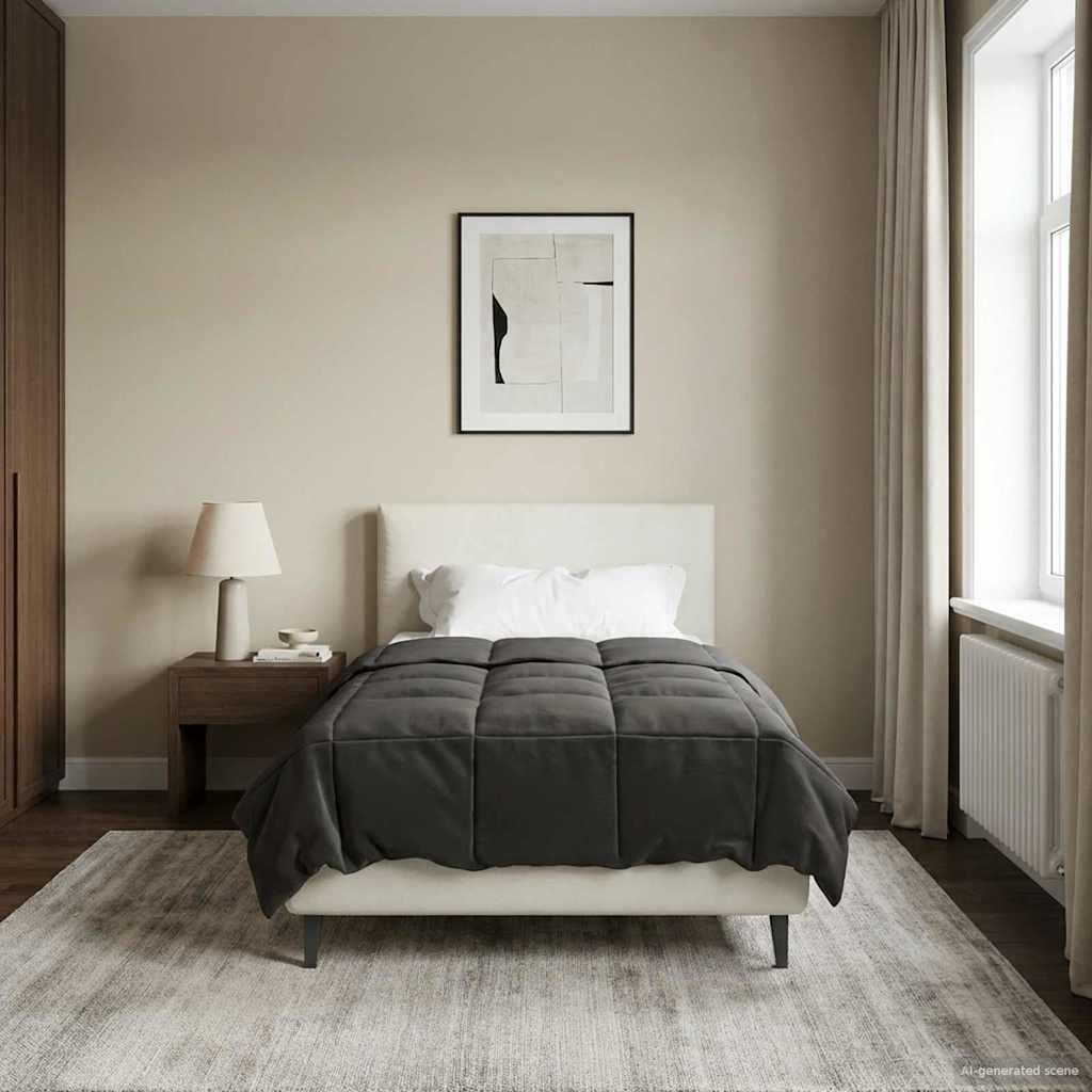 Ganzjahresbettdecke Anthrazit 135 x 200 cm Mikrofaser