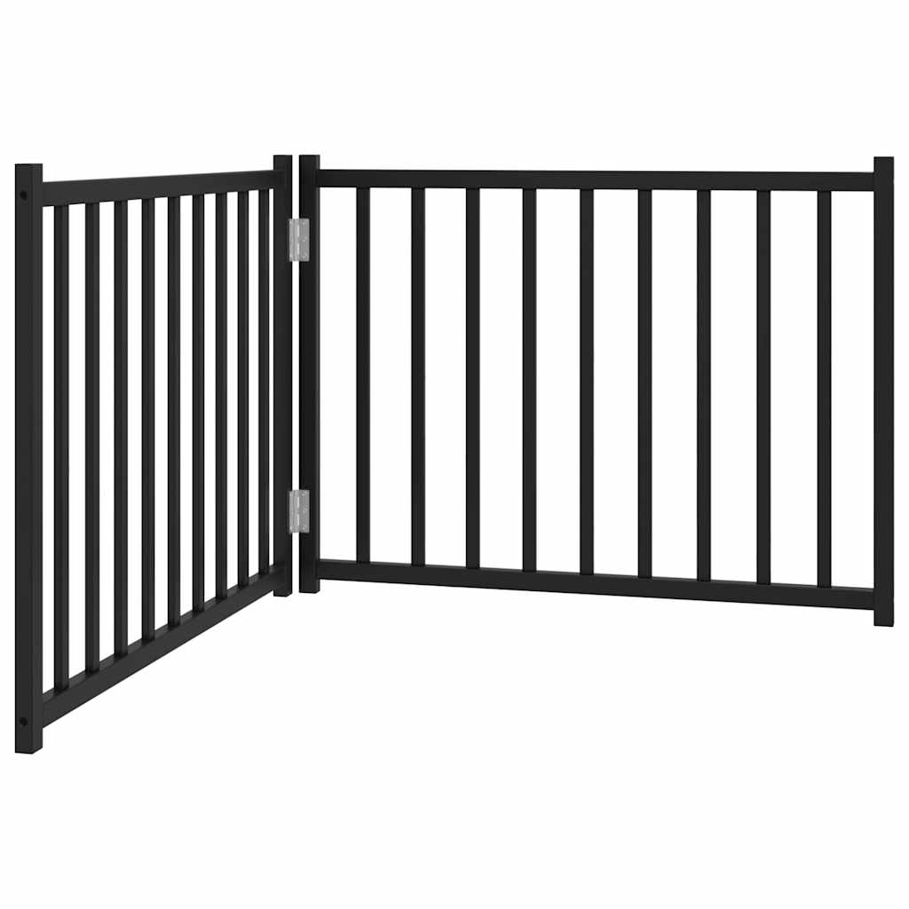 3-tlg. Hundetor Faltbar 150 cm Massivholz Tanne