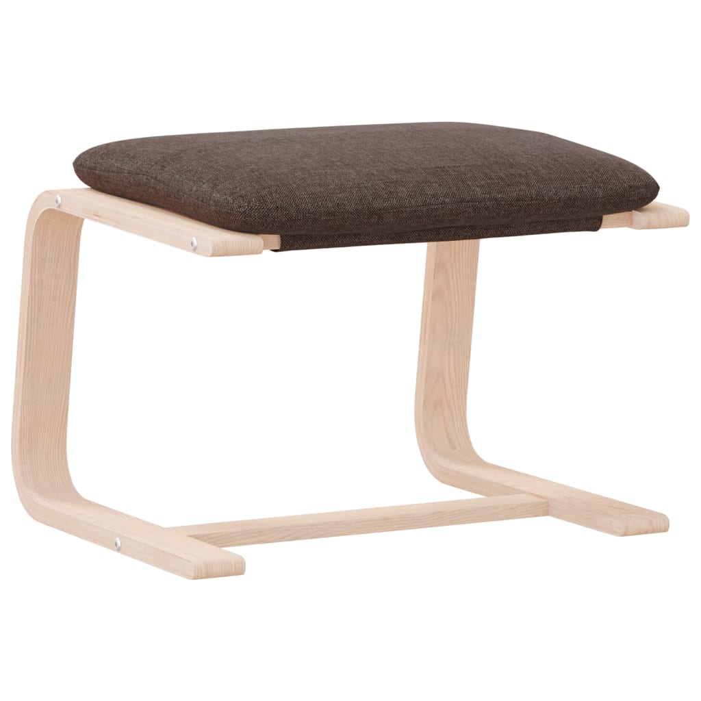 Fußhocker Creme 51x41x40 cm Stoff