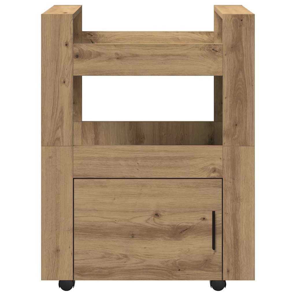 Küchenwagen Weiß 60x45x80 cm Holzwerkstoff