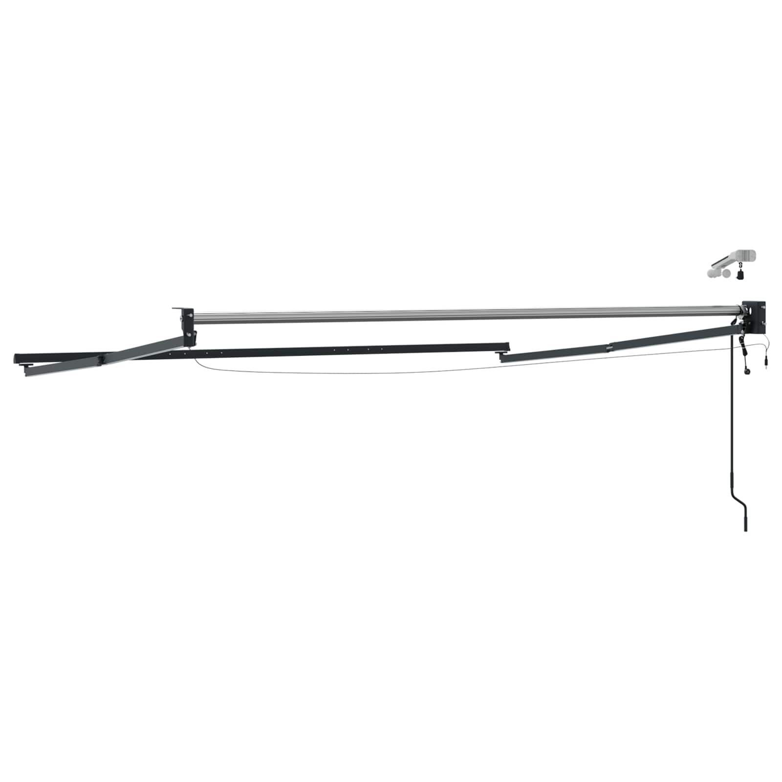 Elektrisches Markisenrahmen Weiß 2,5 x 2 m Aluminium