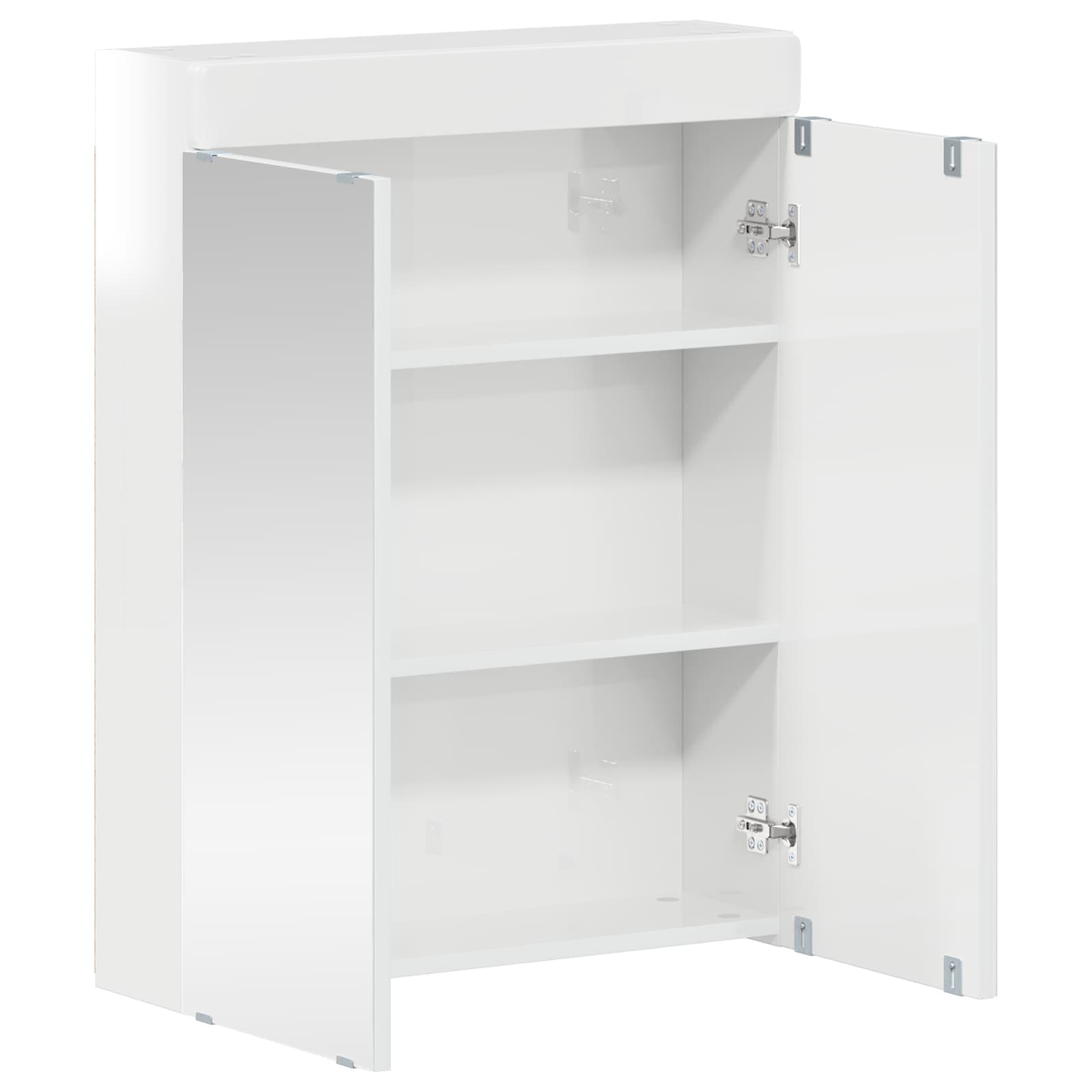 Badezimmermöbel-Set TULUM 2 pcs Weiß 60 x 34 x 63 cm